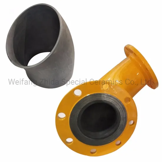 Professional Production Sisic Wear Resistant Ceramic Silicon Carbide Elbow 