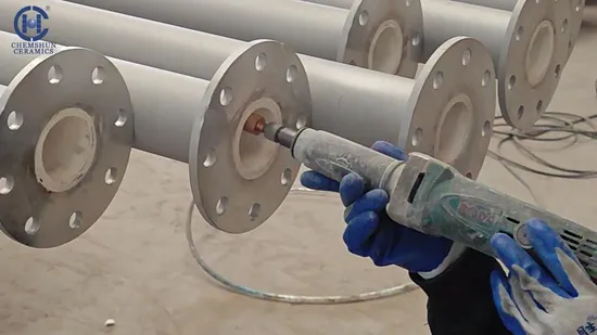 Long Radius Ceramic Elbow Wear Resistant Ceramic Pipe Elbow Bend Sleeve 