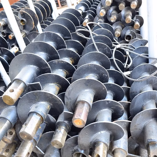 Screw Pile Installation Spiral Drilling Machine Earth Auger Wear Resistance Pipe